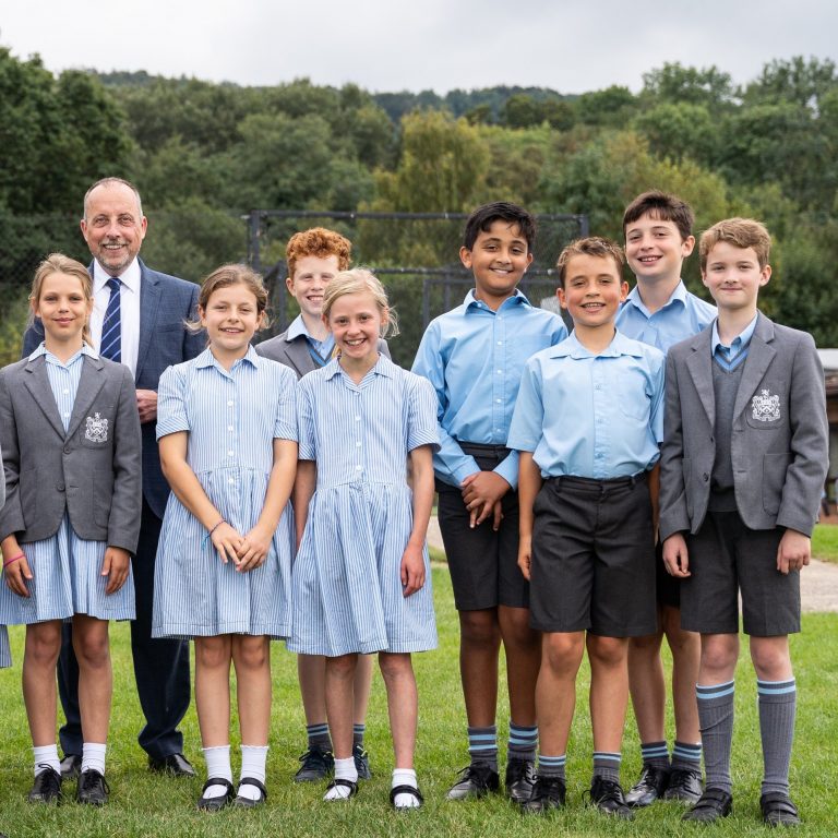 group of students with their teacher