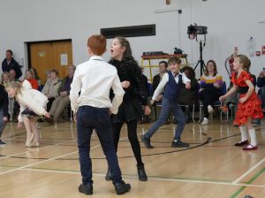 students practicing their dancing