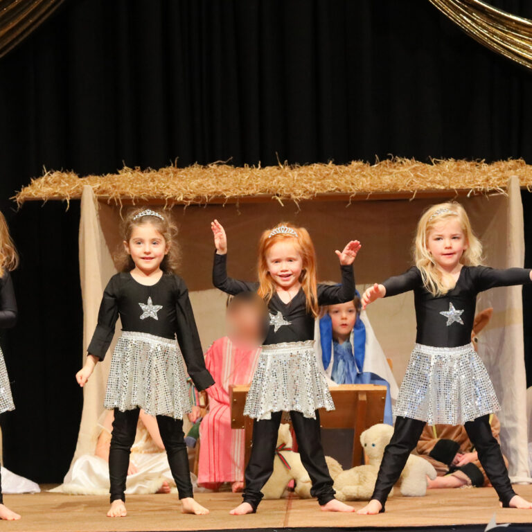 young students in a nativity play