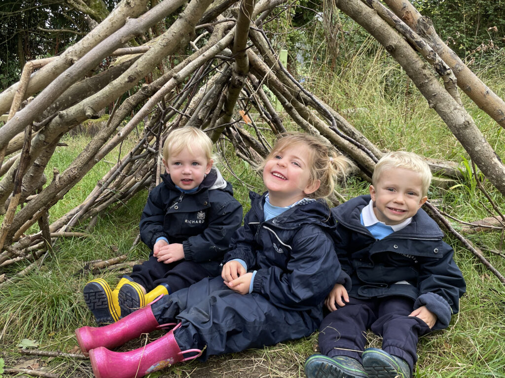 students in a den